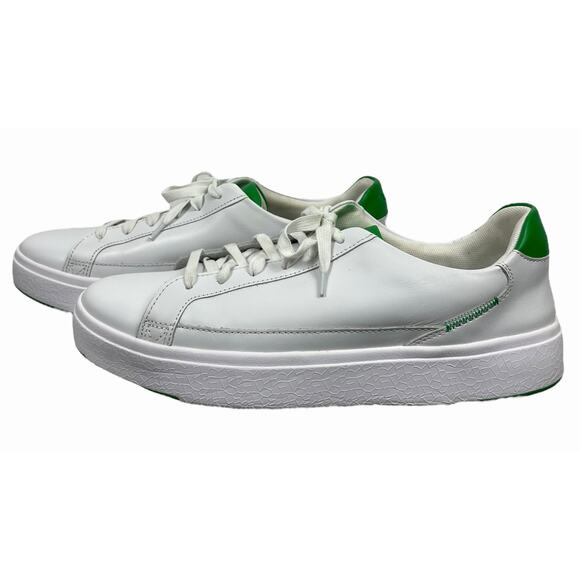 Kizik Vegas Sneakers Clover Green & White Leather Men’s 10.5 Classic Casual - Picture 7 of 13